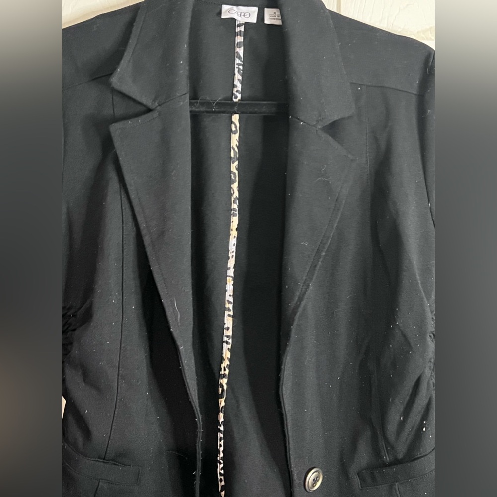 Cato black button up blazer size M - Picture 3 of 5